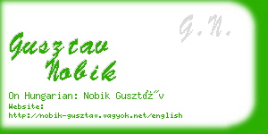 gusztav nobik business card